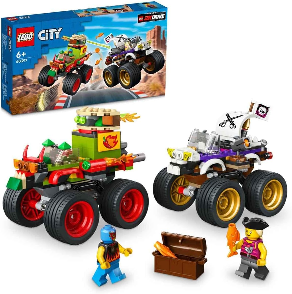 Lego 60397 Monster Truck Race, 301 Pieces, Age 6+