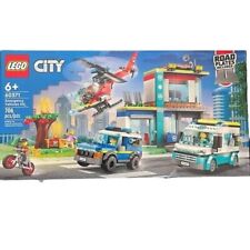Lego City 60371 Emergency Vehicles HQ Helicopter Road Plates Retired New Gift