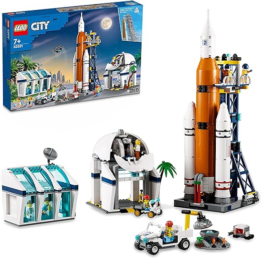 LEGO City Rocket Launch Center Building Toy Set 60351, NASA-Inspired Space Toy with Rocket, Launch Tower, Observatory, and Mission Control, Pretend Play Space Toy for Kids Boys Girls Age 7+ Years Old