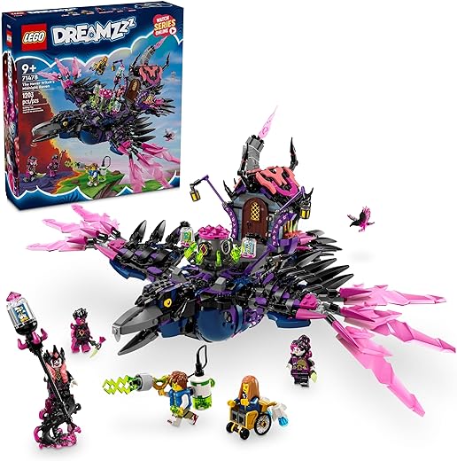 LEGO DREAMZzz The Never Witch’s Midnight Raven, Spooky Toy for Kids Aged 9 and Up, Animal Toy Playset for Boys and Girls, Rebuild The Fantasy Hut as a House, Spider or Bird Figure, 71478