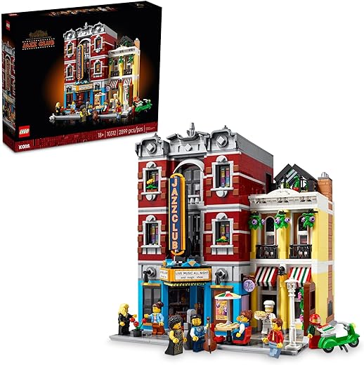 LEGO Icons Jazz Club 10312 Building Set for Adults and Teens, A Collectible Gift for Musicians, Music Lovers, and Jazz Fans, Includes 5 Detailed Rooms Within The Music Venue and 8 Minifigures
