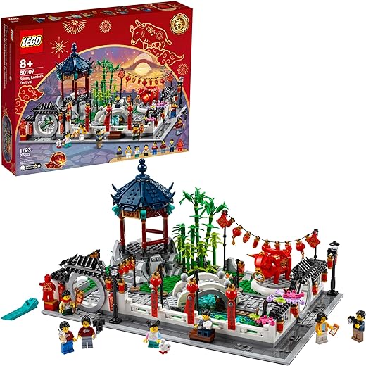LEGO Spring Lantern Festival 80107 Building Kit; Collectible Lunar New Year Gift Toy for Kids, New 2021 (1,793 Pieces)