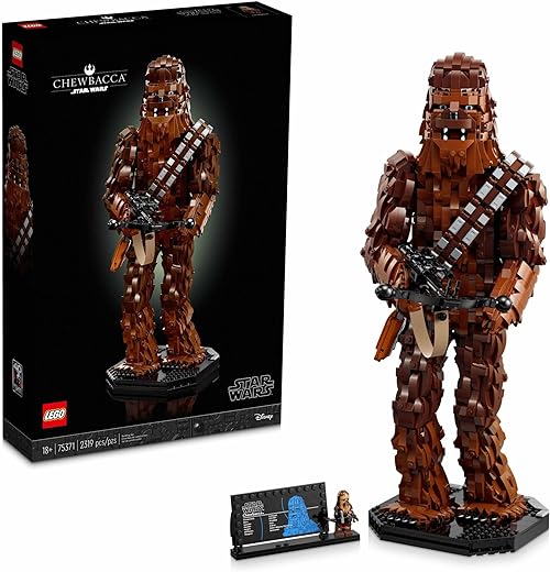 LEGO Star Wars Chewbacca, Buildable Star Wars Collectible for Adults, Build and Display Chewbacca Collectible, Fun Star Wars Gift for Teens, Adults or Any Star Wars Original Trilogy Fan, 75371