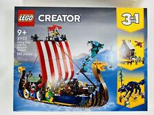 New! LEGO Creator 3-in-1 Viking Ship & the Midgard Serpent Set 31132 Wolf House