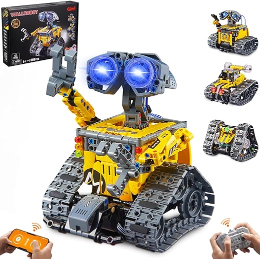 AoHu STEM Robot Building Toys, 4in1 Remote & APP Controlled Wall Robot/Stunt Car/Triangle Robot Toys Set, Creative Gifts for Boys Girls Kids Aged 6 7 8-12, New 2023 (560 Pieces)