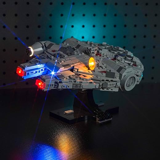 LED Light Kit for Millennium Falcon 75375 Set 25th (No Models Only Light) Creative Lighting Set Accessories Compatible with Lego 75375 Millennium Falcon Set