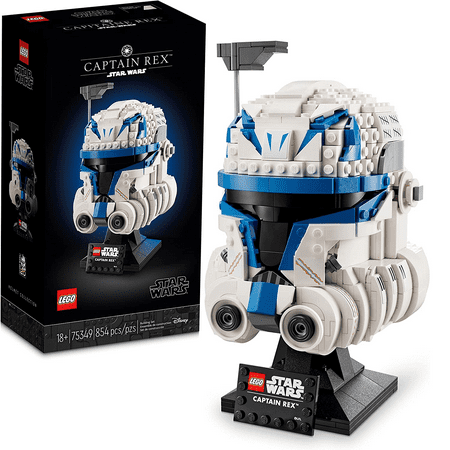 LEGO Star Wars Captain Rex Helmet Building Set, The Clone Wars Collectible Model for Adults, Star Wars Memorabilia, Graduation Gift Idea, 75349