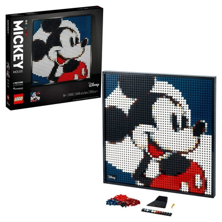 LEGO Art Disney’s Mickey Mouse 31202 Wall Decor Set for Adults Who Love Crafts (2,658 Pieces)