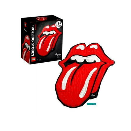 LEGO Art The Rolling Stones 31206 Logo Wall Décor Building Set for Adults, Gift for Men, Women, Husband, Wife, Music Fans, DIY Home or Office 3D Decoration, 60th Anniversary Collectors Set