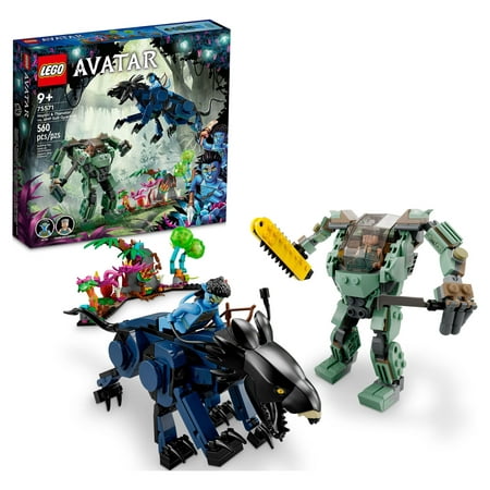 LEGO Avatar Neytiri & Thanator vs. AMP Suit Quaritch 75571 Buildable Action Toy for 9 Year Olds with Animal Figure and Pandora Scene, Gift Idea for Kids