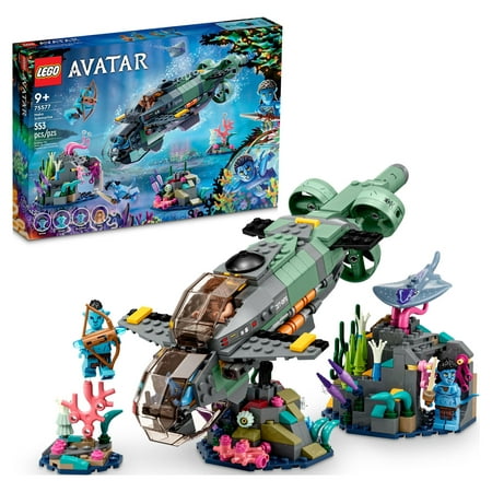 LEGO Avatar: The Way of Water Mako Submarine​ 75577 Buildable Toy Model, Underwater Ocean Set with Alien Fish and Stingray Figures, Movie Gift for Kids and Movie Fans