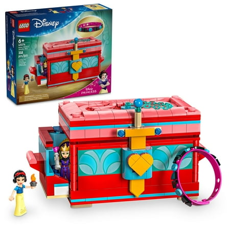 LEGO ǀ Disney Snow White’s Jewelry Box, Snow White and the Evil Queen Mini Doll Figures, Building Disney Toy for Kids, Birthday Gift for 6 Years Old Girls and Boys, Play Disney Bracelet, 43276
