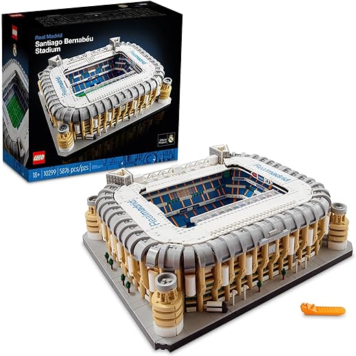 LEGO Icons Real Madrid Santiago Bernabéu Stadium 10299 Building Set - Soccer Field and Model Building Kit for Adults, Home and Office Collectible Decor Piece, Great Gift Idea for Sports Fans