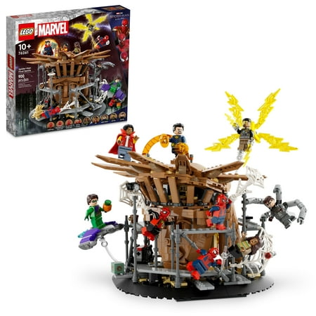 LEGO Marvel Spider-Man Final Battle Building Toy Set, Marvel Collectible Based on the Climax of the Spider-Man: No Way Home Movie, Multiverse Marvel Playset with 3 Versions of Spider-Man, 76261