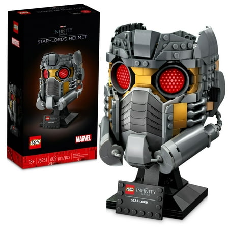 LEGO Marvel Star-Lord’s Helmet 76251 Building Set for Adults, Collectible Guardians of the Galaxy Headgear, Creative Construction for Advanced Builders, Home Décor Display Model, Gift for Marvel Fans