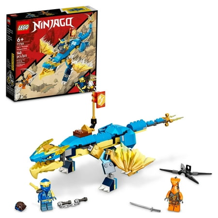 LEGO NINJAGO Jay’s Thunder Dragon EVO 71760 - Toy Figure and Viper Snake Set with Minifigures, Collectible Speed Mission Banner, Ninja Battle Adventure, Great Gift for Kids 6 Plus Years Old