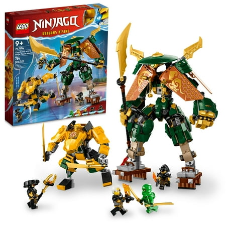 LEGO NINJAGO Lloyd and Arin’s Ninja Team Mechs 71794 Building Toy Set, Featuring 2 Battle Mechs and 5 Minifigures, Gift for Imaginative Boys and Girls Ages 9+ Who Love Ninja Adventures