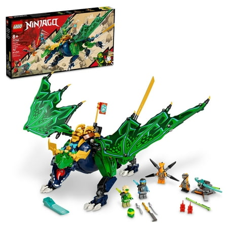 LEGO NINJAGO Lloyd’s Legendary Dragon Toy, 71766 Set with Snake Figures & Nya Minifigure, Collectible Mission Banner Series